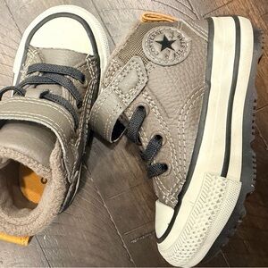 Converse All Star Baby/Walker High-Top Sneakers - Brown Leather